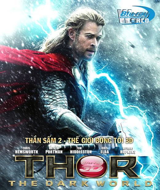 D189. Thor 2 - THẦN SẤM 2 3D - THẾ GIỚI BÓNG TỐI 3D 25G(DTS-HD MA 7.1) 